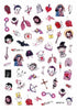 3D Nail Art Stickers Bohemia Gary Flowers Image Nails Stickers for Nails Sticker Decorations Manicure