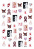 3D Nail Art Stickers Bohemia Gary Flowers Image Nails Stickers for Nails Sticker Decorations Manicure