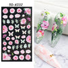 1PC White 5D Acrylic Engraved Flower Nail Sticker Embossed Lace Butterfly Decals Sliders Japanese Nail Art Decoration Tip