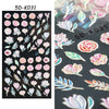 1PC White 5D Acrylic Engraved Flower Nail Sticker Embossed Lace Butterfly Decals Sliders Japanese Nail Art Decoration Tip