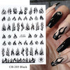 Fire Flame Nail Art Stickers 3D Pink Black Design Adhesive Slider Foils Blue DIY Wraps Summer Decoration Decals