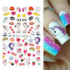 Fire Flame Nail Art Stickers 3D Pink Black Design Adhesive Slider Foils Blue DIY Wraps Summer Decoration Decals