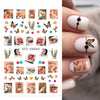 Fire Flame Nail Art Stickers 3D Pink Black Design Adhesive Slider Foils Blue DIY Wraps Summer Decoration Decals