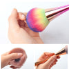 Colorful Soft Nail Art Brush Nail Art Manicure Pedicure Dust Powder Cleaning Professional Clean Brush Makeup Tools Nail Care