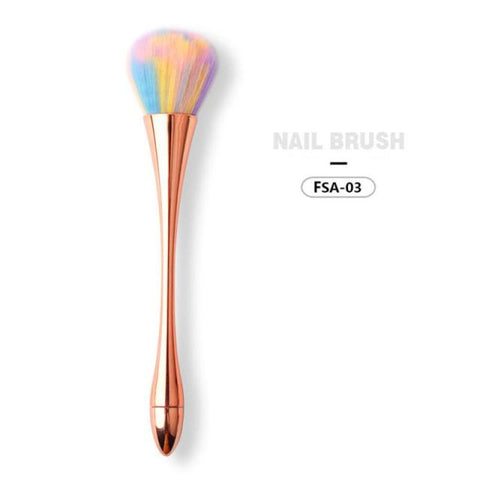 Colorful Soft Nail Art Brush Nail Art Manicure Pedicure Dust Powder Cleaning Professional Clean Brush Makeup Tools Nail Care