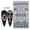 1PCS 5D Nail Stickers Flowers Lace Gel Decals Acrylic Engraved Sliders Embossed Foils Manicure Nail Art Decorations LA5D-K-2