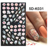 1PCS 5D Nail Stickers Flowers Lace Gel Decals Acrylic Engraved Sliders Embossed Foils Manicure Nail Art Decorations LA5D-K-2