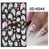 1PCS 5D Nail Stickers Flowers Lace Gel Decals Acrylic Engraved Sliders Embossed Foils Manicure Nail Art Decorations LA5D-K-2