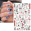 1PCS 5D Nail Stickers Flowers Lace Gel Decals Acrylic Engraved Sliders Embossed Foils Manicure Nail Art Decorations LA5D-K-2
