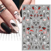1PCS 5D Nail Stickers Flowers Lace Gel Decals Acrylic Engraved Sliders Embossed Foils Manicure Nail Art Decorations LA5D-K-2