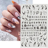 1PCS 5D Nail Stickers Flowers Lace Gel Decals Acrylic Engraved Sliders Embossed Foils Manicure Nail Art Decorations LA5D-K-2