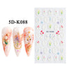 1PCS 5D Nail Stickers Flowers Lace Gel Decals Acrylic Engraved Sliders Embossed Foils Manicure Nail Art Decorations LA5D-K-2