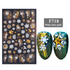 1PCS 5D Nail Stickers Flowers Lace Gel Decals Acrylic Engraved Sliders Embossed Foils Manicure Nail Art Decorations LA5D-K-2