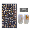 1PCS 5D Nail Stickers Flowers Lace Gel Decals Acrylic Engraved Sliders Embossed Foils Manicure Nail Art Decorations LA5D-K-2