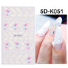 1PCS 5D Nail Stickers Flowers Lace Gel Decals Acrylic Engraved Sliders Embossed Foils Manicure Nail Art Decorations LA5D-K-2
