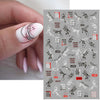 1PCS 5D Nail Stickers Flowers Lace Gel Decals Acrylic Engraved Sliders Embossed Foils Manicure Nail Art Decorations LA5D-K-2