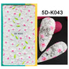1PCS 5D Nail Stickers Flowers Lace Gel Decals Acrylic Engraved Sliders Embossed Foils Manicure Nail Art Decorations LA5D-K-2