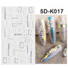 1PCS 5D Nail Stickers Flowers Lace Gel Decals Acrylic Engraved Sliders Embossed Foils Manicure Nail Art Decorations LA5D-K-2