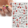 1PCS 5D Nail Stickers Flowers Lace Gel Decals Acrylic Engraved Sliders Embossed Foils Manicure Nail Art Decorations LA5D-K-2