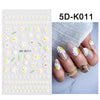 1PCS 5D Nail Stickers Flowers Lace Gel Decals Acrylic Engraved Sliders Embossed Foils Manicure Nail Art Decorations LA5D-K-2