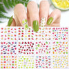 Nails Sunflower Stickers Nail Art Water Decals Butterfy Spring Floral Manicure Decoration Wraps