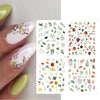 Nails Sunflower Stickers Nail Art Water Decals Butterfy Spring Floral Manicure Decoration Wraps