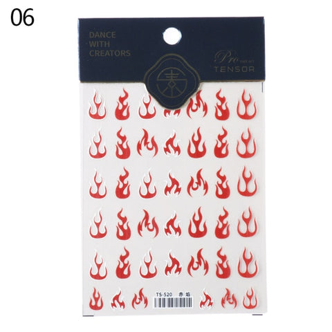 3D Engraved Nail Art Stickers Cloud Heart Self-adhesive Back Glue Ultra-thin Decal Nail Stickers DIY Salon Manicure Tool