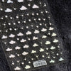 3D Engraved Nail Art Stickers Cloud Heart Self-adhesive Back Glue Ultra-thin Decal Nail Stickers DIY Salon Manicure Tool