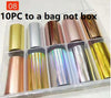 10 Rolls/Bag Holograp Luxury Logo Nail Transfer Foil 4*50CM  Designer Watermark Decals  Manicure Decoration