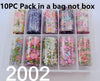 10 Rolls/Bag Holograp Luxury Logo Nail Transfer Foil 4*50CM  Designer Watermark Decals  Manicure Decoration