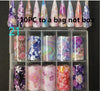 10 Rolls/Bag Holograp Luxury Logo Nail Transfer Foil 4*50CM  Designer Watermark Decals  Manicure Decoration