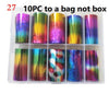 10 Rolls/Bag Holograp Luxury Logo Nail Transfer Foil 4*50CM  Designer Watermark Decals  Manicure Decoration
