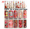10 Rolls/Bag Holograp Luxury Logo Nail Transfer Foil 4*50CM  Designer Watermark Decals  Manicure Decoration