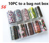 10 Rolls/Bag Holograp Luxury Logo Nail Transfer Foil 4*50CM  Designer Watermark Decals  Manicure Decoration