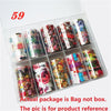 10 Rolls/Bag Holograp Luxury Logo Nail Transfer Foil 4*50CM  Designer Watermark Decals  Manicure Decoration
