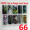 10 Rolls/Bag Holograp Luxury Logo Nail Transfer Foil 4*50CM  Designer Watermark Decals  Manicure Decoration