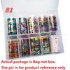 10 Rolls/Bag Holograp Luxury Logo Nail Transfer Foil 4*50CM  Designer Watermark Decals  Manicure Decoration