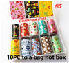 10 Rolls/Bag Holograp Luxury Logo Nail Transfer Foil 4*50CM  Designer Watermark Decals  Manicure Decoration