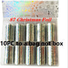 10 Rolls/Bag Holograp Luxury Logo Nail Transfer Foil 4*50CM  Designer Watermark Decals  Manicure Decoration