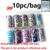 10 Rolls/Bag Holograp Luxury Logo Nail Transfer Foil 4*50CM  Designer Watermark Decals  Manicure Decoration