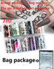 10 Rolls/Bag Holograp Luxury Logo Nail Transfer Foil 4*50CM  Designer Watermark Decals  Manicure Decoration
