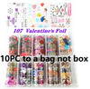 10 Rolls/Bag Holograp Luxury Logo Nail Transfer Foil 4*50CM  Designer Watermark Decals  Manicure Decoration