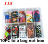 10 Rolls/Bag Holograp Luxury Logo Nail Transfer Foil 4*50CM  Designer Watermark Decals  Manicure Decoration