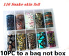 10 Rolls/Bag Holograp Luxury Logo Nail Transfer Foil 4*50CM  Designer Watermark Decals  Manicure Decoration