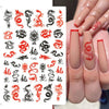 3D Dragon Snake Design Nail Stickers Women Love Nail Art Tattoo Slider Gel Polish Decal Temporary Tattoo Decorations