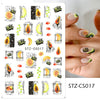 3D Dragon Snake Design Nail Stickers Women Love Nail Art Tattoo Slider Gel Polish Decal Temporary Tattoo Decorations