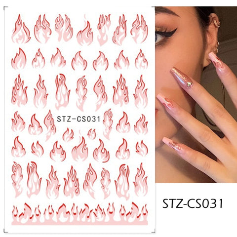 3D Dragon Snake Design Nail Stickers Women Love Nail Art Tattoo Slider Gel Polish Decal Temporary Tattoo Decorations