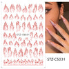 3D Dragon Snake Design Nail Stickers Women Love Nail Art Tattoo Slider Gel Polish Decal Temporary Tattoo Decorations