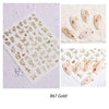 3D Butterfly Nail Art Stickers Adhesive Sliders Laser Gold Silver Nail Transfer Decals Foils Wraps Decorations