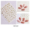 3D Butterfly Nail Art Stickers Adhesive Sliders Laser Gold Silver Nail Transfer Decals Foils Wraps Decorations